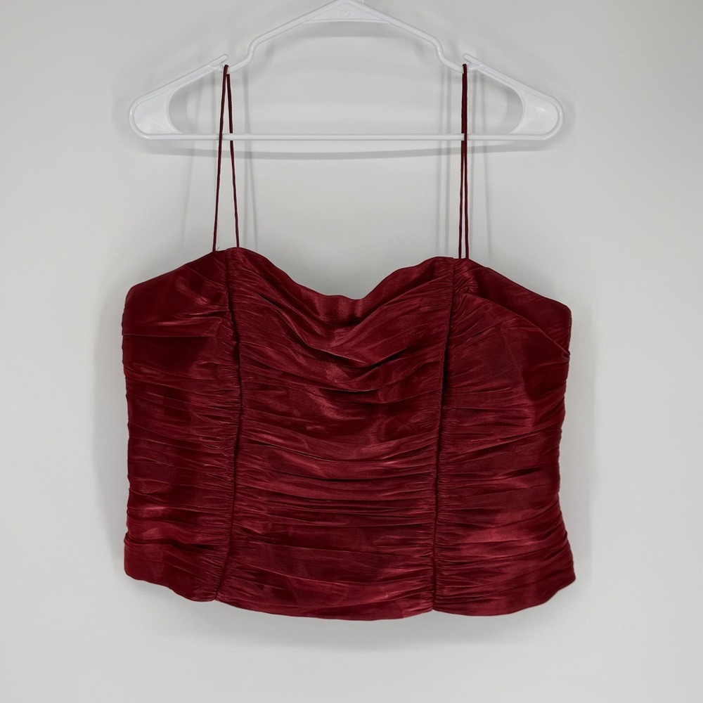 Dressbarn Collection Top 16 Elegant Red Burgundy Satin Prom Cocktail Event Party
